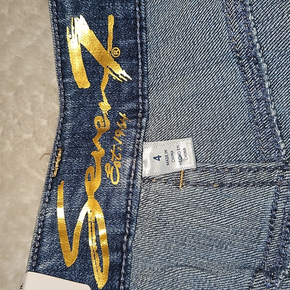 SEVEN7 BOYFRIEND WOMENS JEANS ROLLED UP CUFF SIZE 4 NEW WITH TAGS - Picture 5 of 14